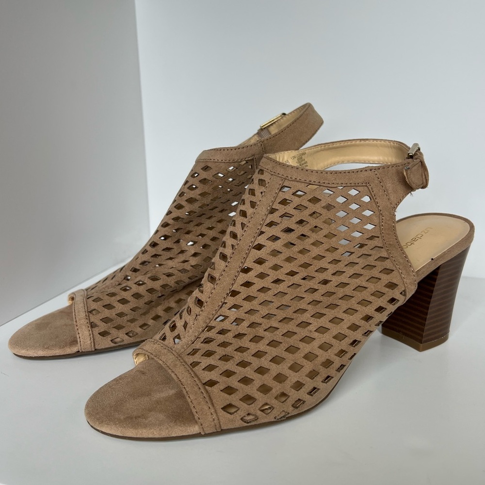Liz Claiborne Women’s Tan Open Toed Block Heel Size 12M